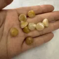 12mm natural yellow jade lotus pod buttons for DIY jewelry making and clothing - Small Lotus Pod / 12mm / Natural Topaz