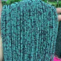 Faceted turquoise color natural stone loose beads strings for DIY jewelry and necklaces - Synthetic Turquoise Round Beads / 2mm Faceted (Approx. 170 Beads/Strand)