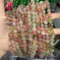 8mm watermelon gradient natural stone round beads for DIY jewelry making semi-finished - 8mm (Approx. 47 Beads Per Strand) / Red Green Gradient
