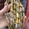 Perles en goutte de pierre d'agate naturelle 8x20mm pour la fabrication de bijoux diy - 8*20MM / Env. 20 Pièces/Fil / Agate Folle