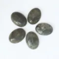 Cabochons ovales en pierre naturelle grise pour création de bijoux DIY et artisanat - 6X8mm / Lot de 10 / Labradorite