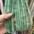 Close-up of 6x6mm cylindrical green natural stone beads for DIY handmade jewelry crafts - 6x6mm (Approx. 65 Pieces/Pack) / Green Aventurine