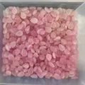 Close-up detail of bulk 6x8mm teardrop pink rose quartz cabochons for jewelry DIY - 6*8mm Teardrop / Pink Jade