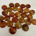 Cabochon rotondi in agata rossa naturale lucida per lavori di intarsio di gioielli - 10mm / Classe AB+ Agata Rossa
