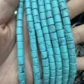 Vibrant 6x6mm bright blue cylinder turquoise stone loose beads for DIY jewelry making - 6x6mm (Approx. 65 Pieces/Pack) / Turquoise