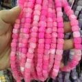 Perle di agata rosa quadrate da 8mm con trama a venature di drago per gioielli fai da te - 8mm (circa 45 pezzi) / Agata Invecchiata 3