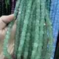 Perle di pietra calcedonio naturale verde quadrate da 8 mm per la creazione di gioielli fai da te - 8mm (circa 45 pezzi) / Aventurina verde ottimizzata