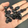 Cabochon tondi in pietra naturale nera da 12 mm con venature bianche per fare gioielli - 20*6mm / Pietra a Linee Nere