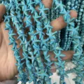 Detailed view of turquoise starfish-shaped loose beads for beach jewelry making - 10mm (Approx 52 Beads/Pack) / Blue Turquoise