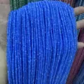 Close-up detail of 3mm blue faceted cat eye stone beads for DIY jewelry making - 3mm (Approx 120 Beads/Strand) / Blue