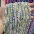 Multicolor 3mm faceted cat's eye stone loose beads for DIY handmade jewelry crafting - 3mm (Approx 120 Beads/Strand) / Multicolor
