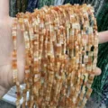 Perles de pierre naturelle 3x5mm à double trou orange et jaune pour bijoux faits main - 3x5mm (Environ 130 Pièces/Paquet) / Aventurine Rouge Naturelle