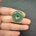 Green 25mm natural stone aventurine safety buckle pendant for DIY jewelry making material - Green Aventurine