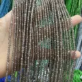 3mm faceted grey chrysoberyl cat eye loose beads for DIY jewelry making. - 3mm (Approx 120 Beads/Strand) / Dark Gray