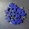 Natural blue lapis lazuli gemstone crystal cross pendants jewelry charm with bail - Faux Lapis Lazuli