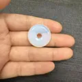 White opalite crystal donut safety buckle pendant piece for DIY jewelry making - Opal