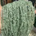 Perles Tila en pierre naturelle vert translucide 3x5mm pour création de bijoux DIY - 3x5mm (Environ 130 Pièces/Paquet) / Aventurine verte naturelle