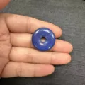 25mm natural blue stone Ping'an kou donut pendant bead for DIY handmade jewelry making - Lapis Lazuli