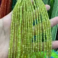 High quality 3mm faceted light green cat's eye stone beads for DIY jewelry making accessories - 3mm (Approx 120 Beads/Strand) / Light Green