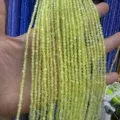 High-quality 3mm faceted yellow-green cat's eye loose beads for DIY jewelry necklace making - 3mm (Approx 120 Beads/Strand) / Yellow-Green