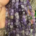 Cuentas de amatista natural facetadas cuadradas para creación de joyas DIY púrpura - Amatista