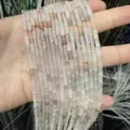 3x6mm white natural stone cylindrical beads for DIY jewelry making accessories - 3*6mm (Approx. 60 Beads Per Strand) / Violet