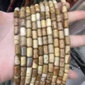 Natural picture jasper cylindrical stone beads for DIY jewelry making and necklace supplies - Cylinder / 6*10mm (Approx. 39 Pcs/Strand) / Picture Jasper