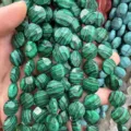 Faceted natural style green malachite coin stone beads for DIY jewelry making crafts - 10*10mm*5mm (Approx. 20 Pcs/Strand) / Peacock Turquoise