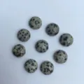 Runde Dalmatiner-Stein-Cabochons aus Naturstein für DIY-Schmuckherstellung Zubehör - 6mm / Gepunkteter Stein