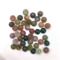 Mischung aus Naturstein Achat Kristall Rund-Cabochons für DIY Schmuckherstellung - 6mm / Indischer Achat