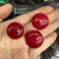 Natürlicher roter Achat runder Cabochon Stein für DIY Schmuckherstellung Zubehör 80c - 6mm / Veredelte rote Jade