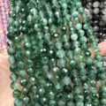 Natürliche grüne facettierte Achat-Kristallperlen für DIY Schmuckherstellung Zubehör - Zweifarbiges Grün