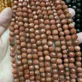 Facettierte Goldfluss-Lose-Perlen für DIY-Schmuckherstellung in Braun - Goldfluss