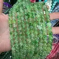 Strand of 8mm green natural stone loose round beads for DIY jewelry making craft - 8mm (Approx. 47 Beads Per Strand) / Light Green