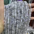 3x3mm light blue natural stone square cube beads for DIY necklace and bracelet making - Natural Grey Agate