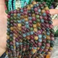 8mm multi-color natural stone beads for DIY jewelry making - 8mm (Approx. 47 Beads Per Strand) / Colorful