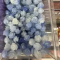 Blue and white shell powder rose flower beads for DIY hair accessory jewelry making - 50 Pieces/Pack (10mm) / Blue White Gradient (2025-5)
