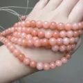 8mm natural pink strawberry quartz round beads for DIY bracelet jewelry making - 8mm (Approx. 47 Beads Per Strand) / Pink Orange