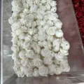Small white shell powder rose beads with horizontal holes for DIY hair accessories - 50 Pieces/Pack (10mm) / White (2025-6)