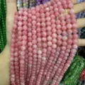 Natural 8mm strawberry quartz stone beads strand for handmade DIY jewelry craft making - 8mm (Approx. 47 Beads Per Strand) / Pink