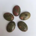 Cabochons ovales en pierre naturelle d'unakite pour fabrication de bijoux DIY - 4*6mm / Lot de 10 / Unakite