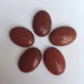 Cabochons en jaspe rouge naturel de forme ovale pour accessoires de bijoux DIY - 4*6mm / Lot de 10 / Jaspe Rouge