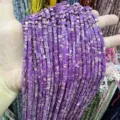 Natural purple stone square beads 3mm cube spacer beads for jewelry making DIY - Purple Imperial Turquoise