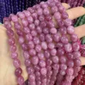 Handgehaltene ovale unregelmäßige natürliche pink violette Achatperlen für DIY Schmuck - Ca. 6*9mm (Ca. 38cm Strang) / Hellrosa-Violett