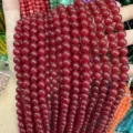 8mm red strawberry quartz round beads for handmade DIY jewelry making and bead stringing - 8mm (Approx. 47 Beads Per Strand) / Burgundy