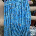 3x3mm blue natural stone square cube spacer beads for DIY jewelry bracelet making - Blue Imperial Stone