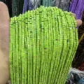 3x3mm natural stone square cube loose beads in bright lime green finish - Green Imperial Turquoise