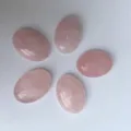 Cabochon ovale en quartz rose naturel pierre plate pour la création de bijoux DIY - 4*6mm / Lot de 10 / Quartz rose