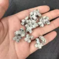 12x16mm cross-shaped natural stone beads with vertical holes for DIY jewelry making - 1 Bead / Tianshan Blue