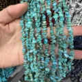 Tiras de cuentas de fragmentos de turquesa natural para accesorios de joyería DIY - 3*5mm (Aprox. 80cm Tira) / Turquesa